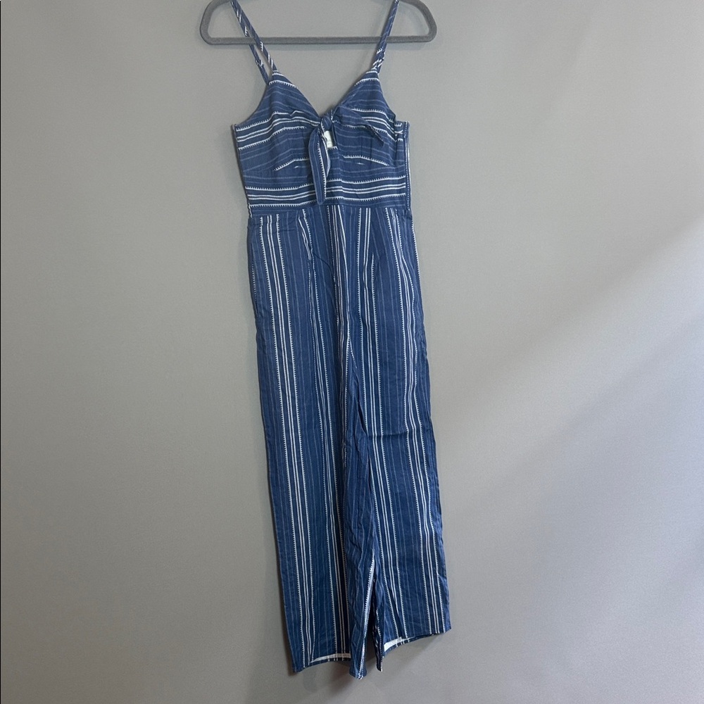 Harper Navy Striped Lightweight Jumpsuit